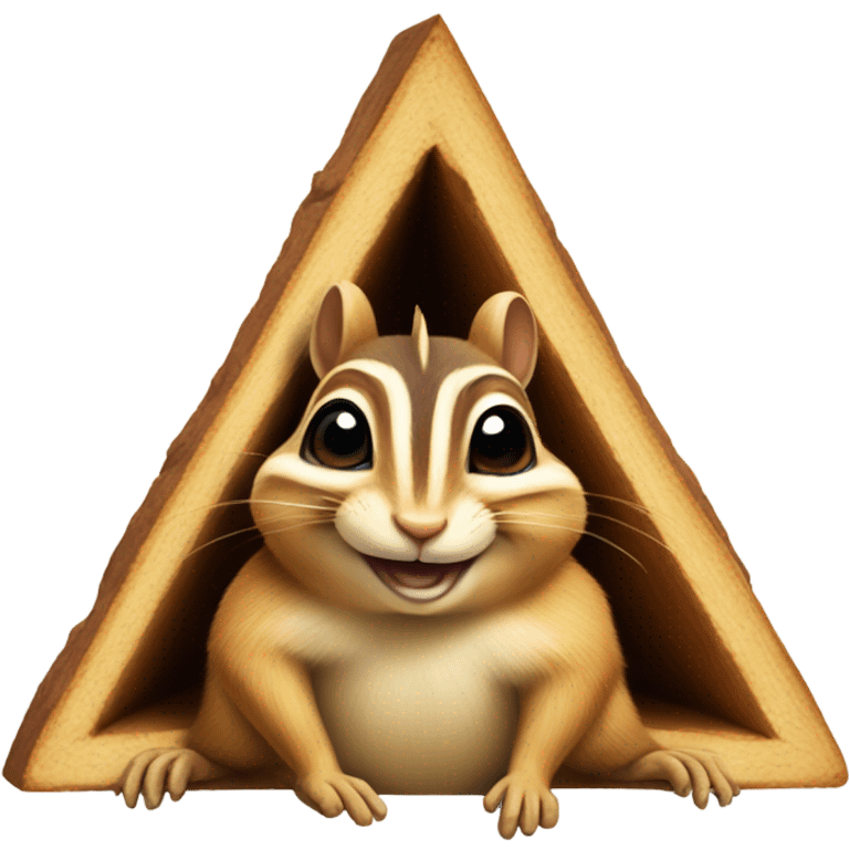 chipmunk with upside down triangle head emoji