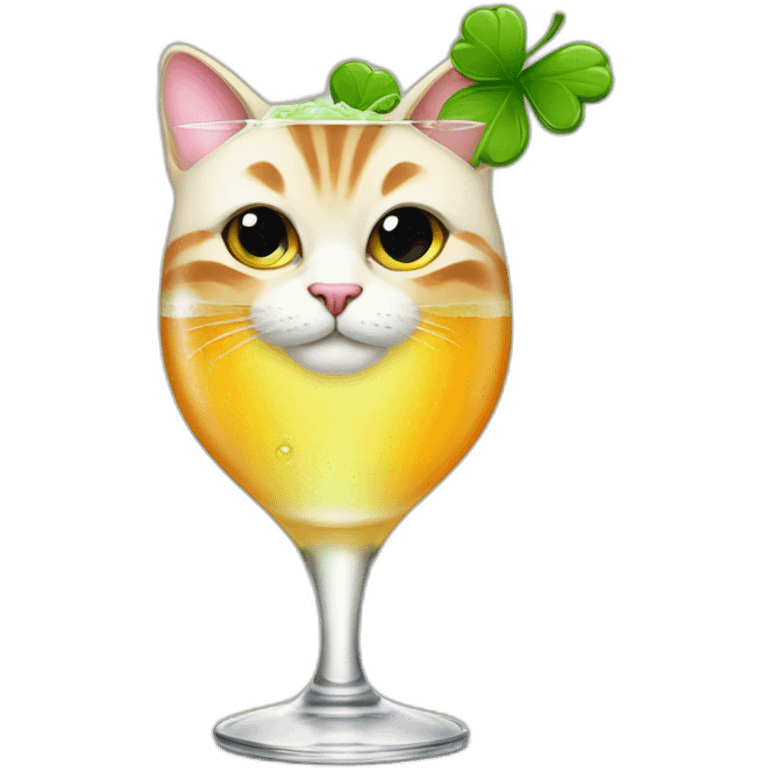 Irish cat drink cocktail  emoji