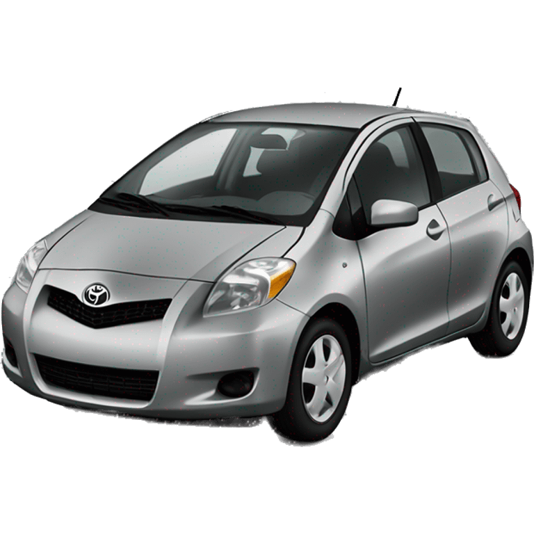 toyota yaris 2009 hatchback 5 doors mid dark gray emoji