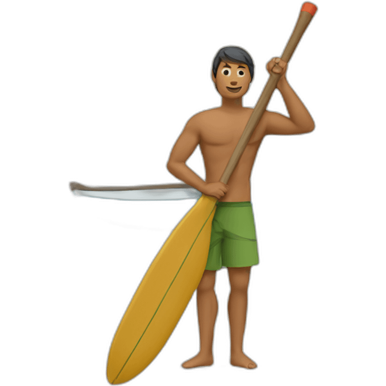 outrigger canoe paddler emoji