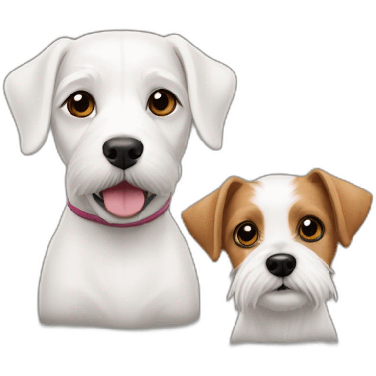 Maltese dog and jack russel emoji