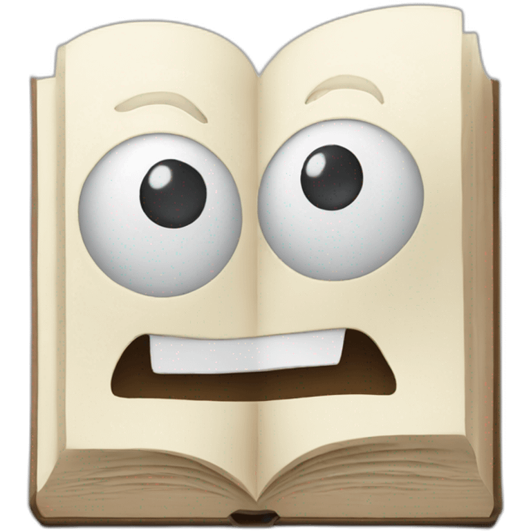 Book with face emoji