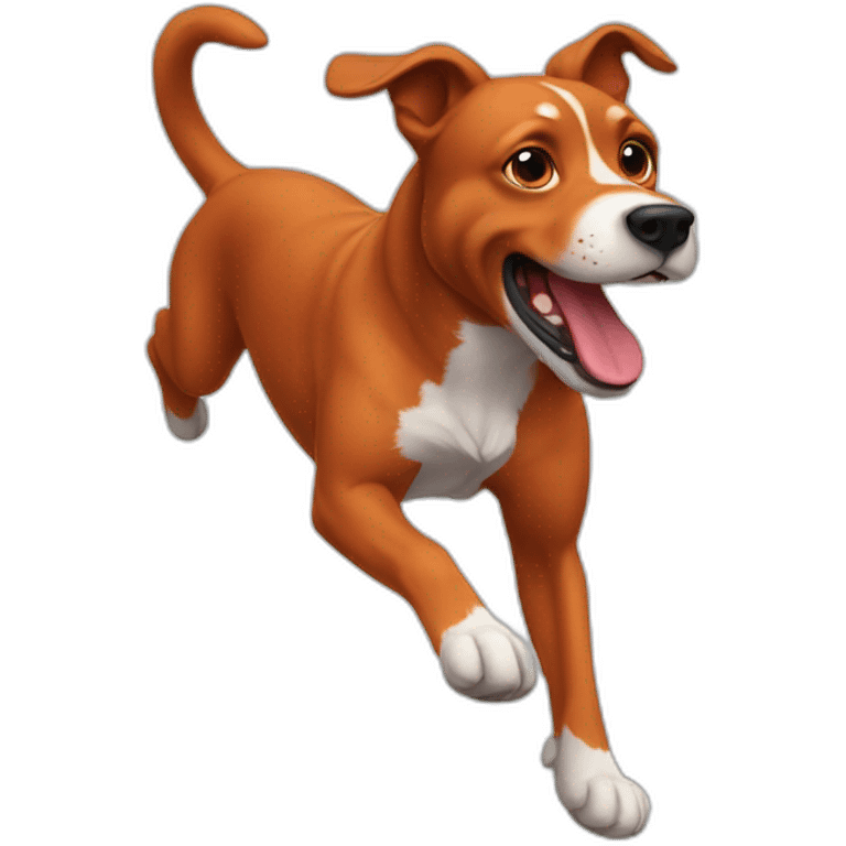 red dog jumping emoji