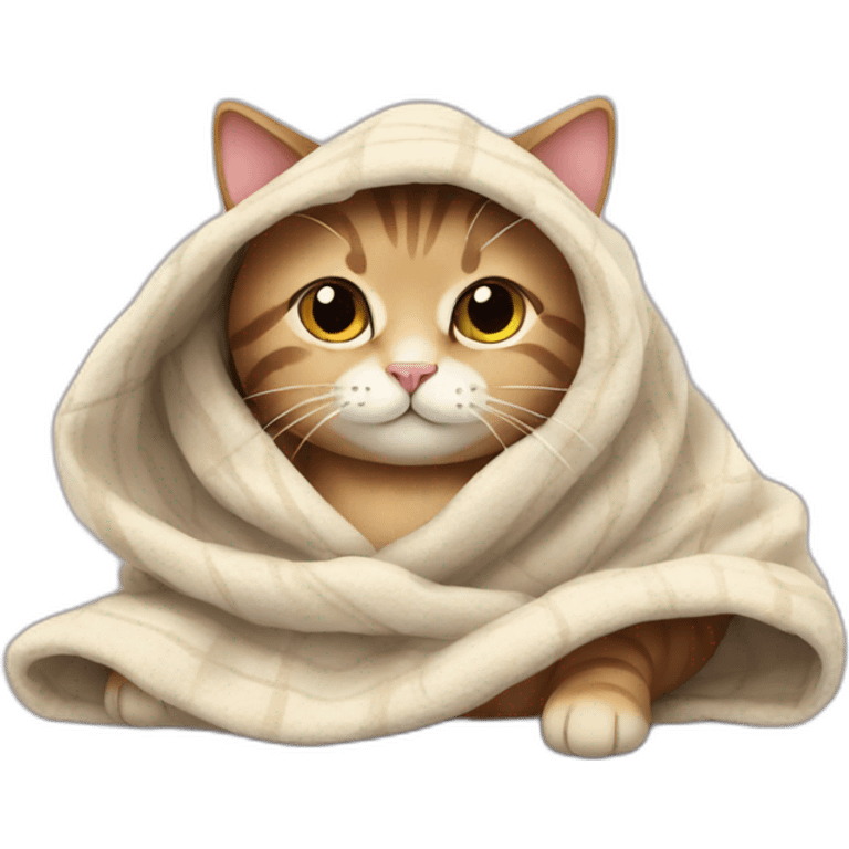 Cat in blanket  emoji