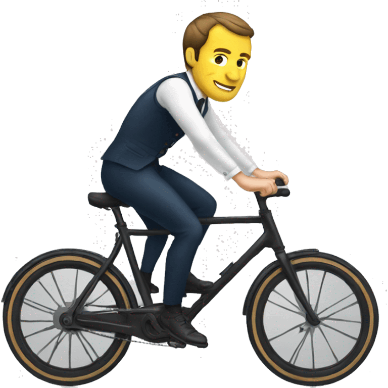 macron sur un velo emoji