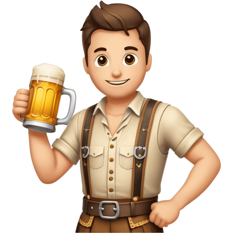 Cinematic Realistic Oktoberfest Pop Culture Emoji, depicting a vibrant celebration with beer, music, and traditional costumes rendered with dynamic textures and festive lighting. emoji