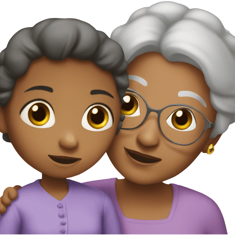 Grandmother with a girl emoji