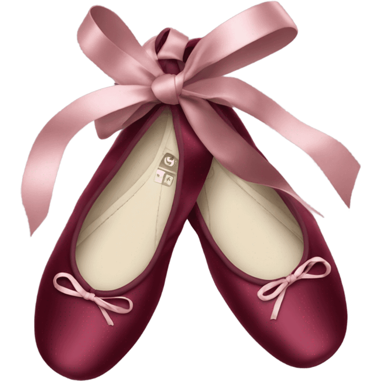 burgundy ballet shoes emoji