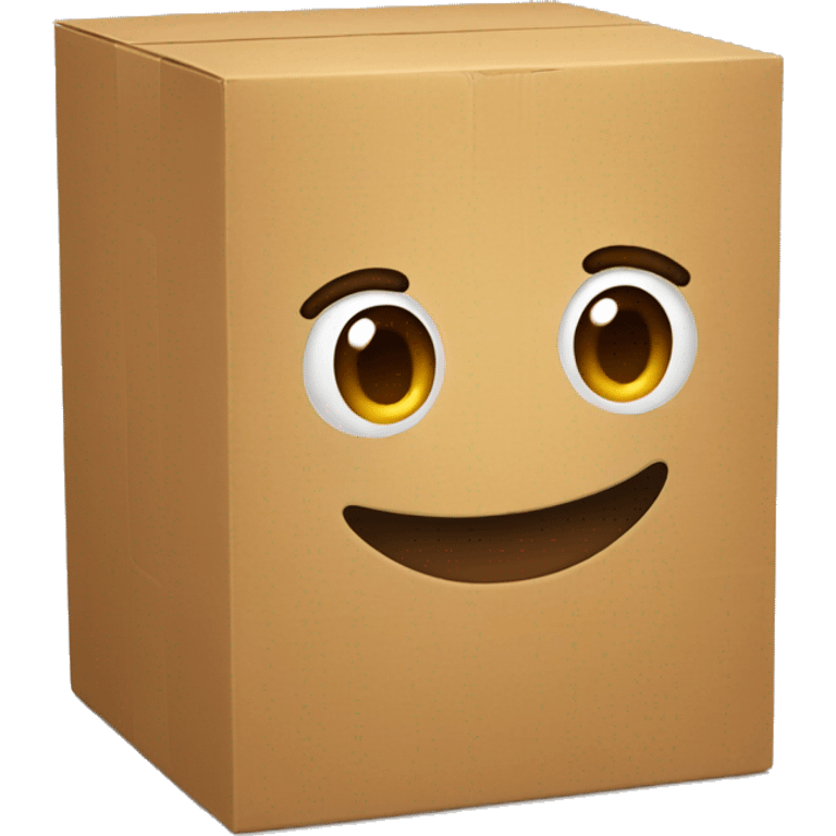 smiling box with brown hair and moustache emoji