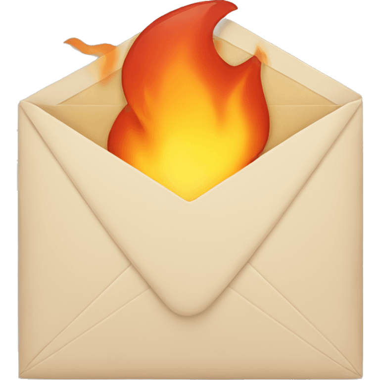 envelope with fire emoji