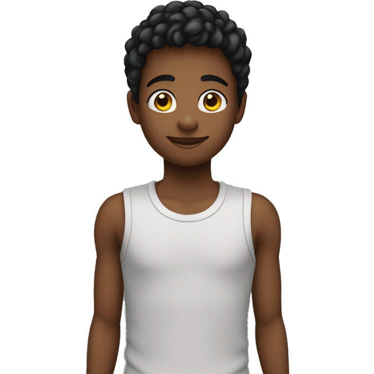 Adolescente preto,fazendo coração com a mão  emoji