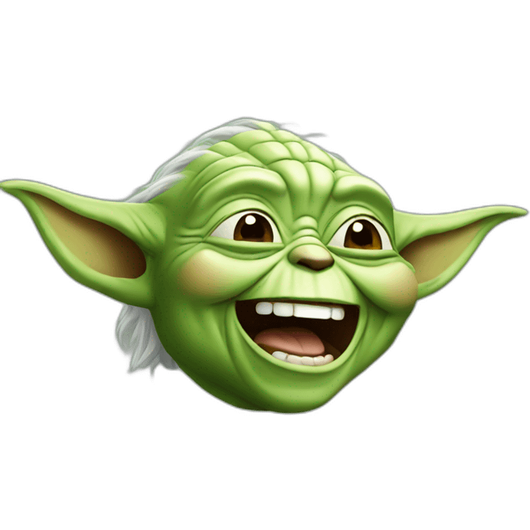 yoda laughing emoji