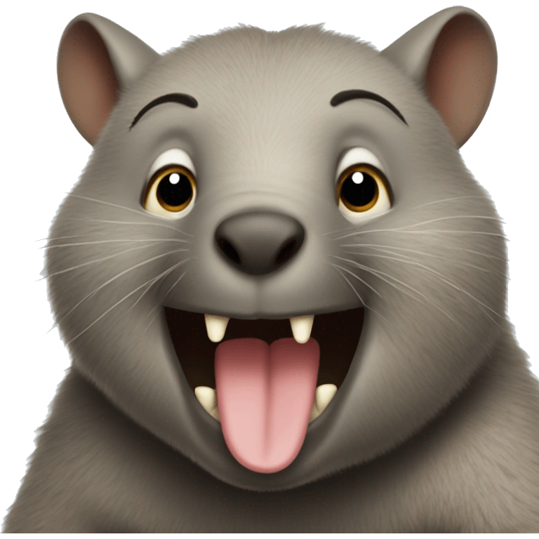 Mischievous wombat emoji