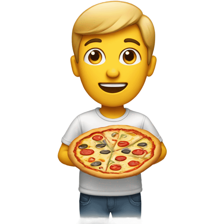 me holding pizza emoji