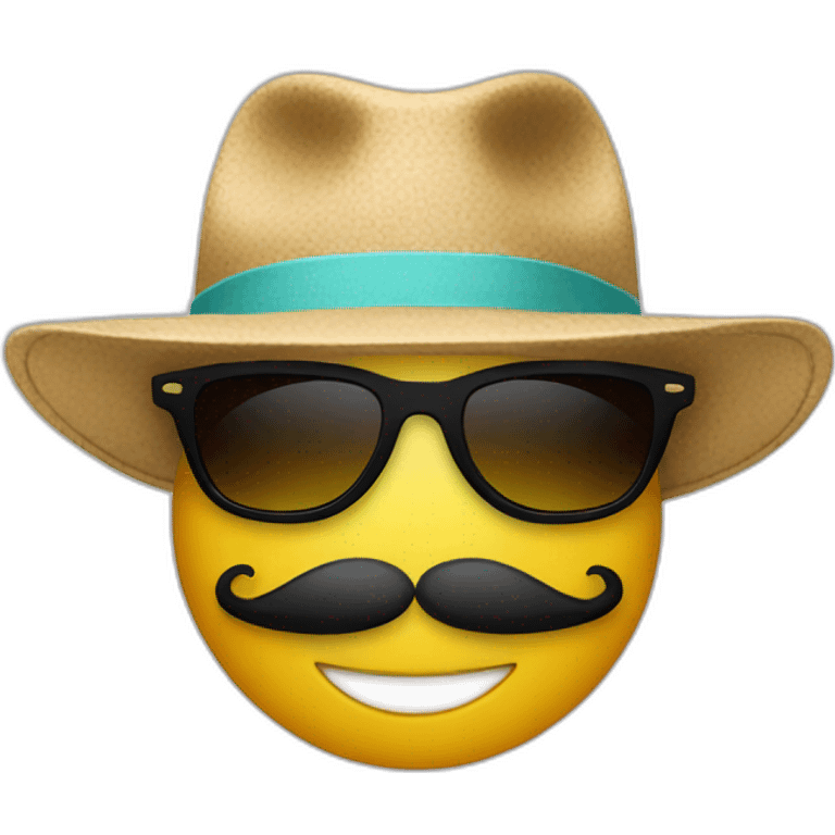 Sunglasses with hat emoji