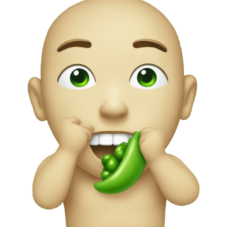 Swallowing a pea  emoji