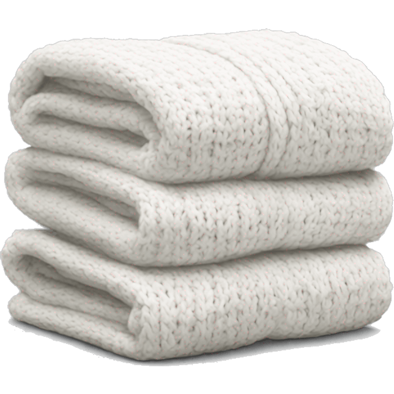 White folded knit blanket emoji