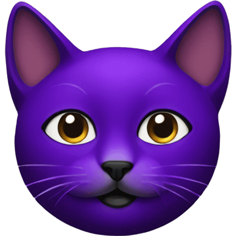 Gato morado  y negro  emoji