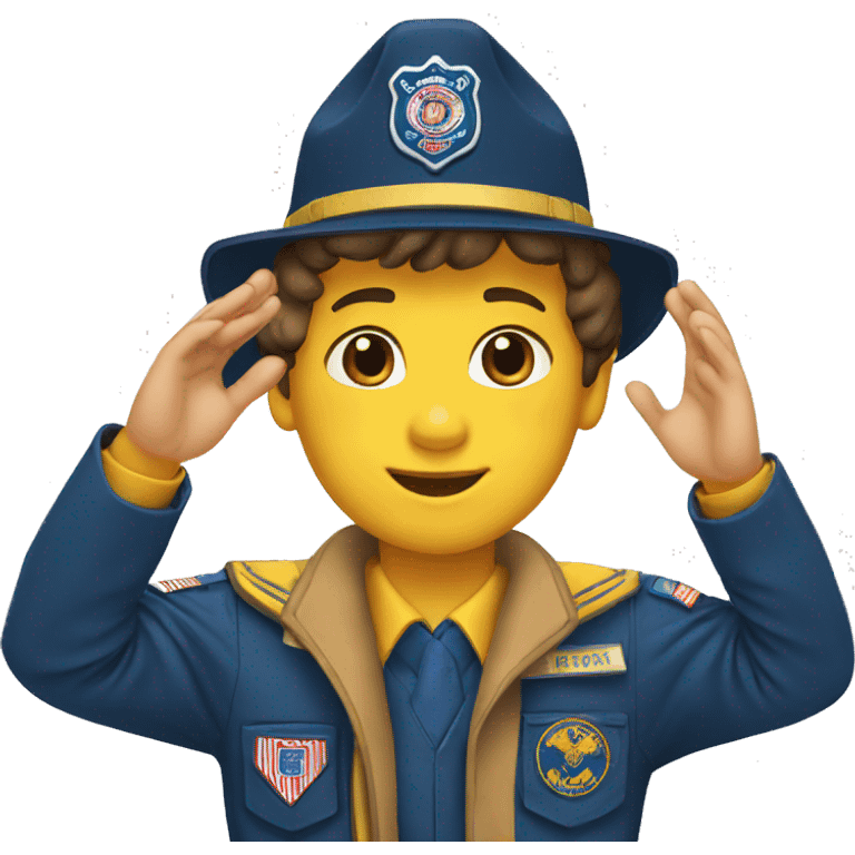 Cub Scout saluting emoji