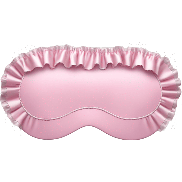 Light pink Frilly satin sleep mask no eyes emoji