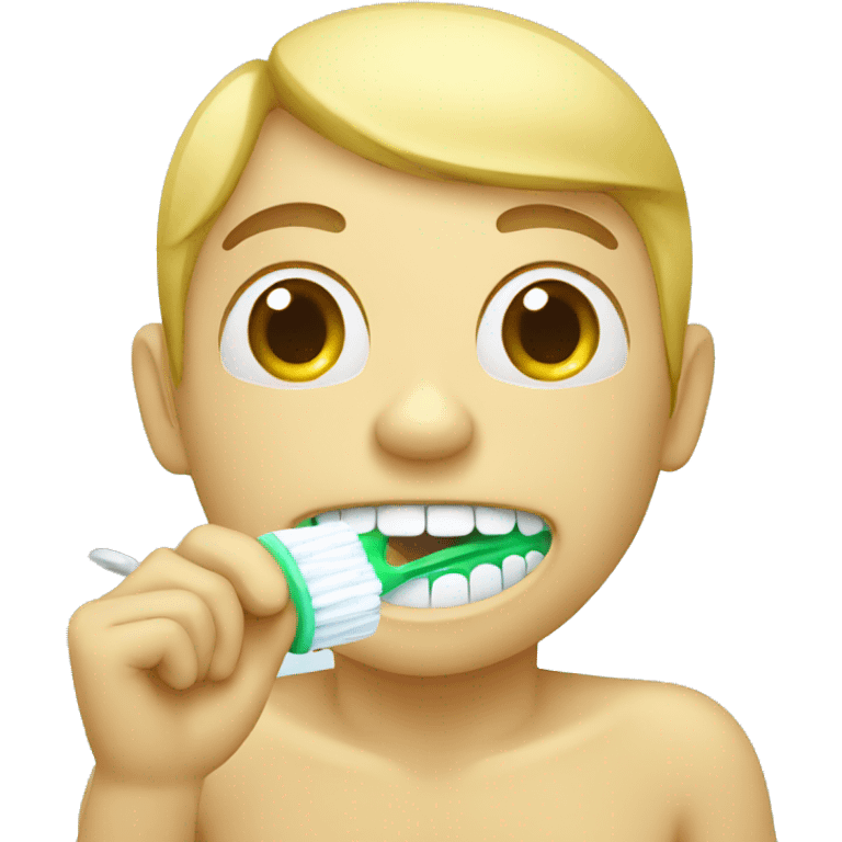 washing teeth with toothbrush emoji