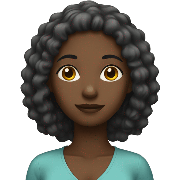 black girl planning emoji