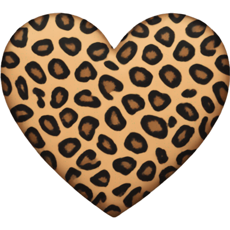 Leopard print heart emoji