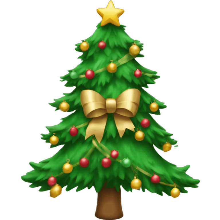 Christmas tree with bows emoji