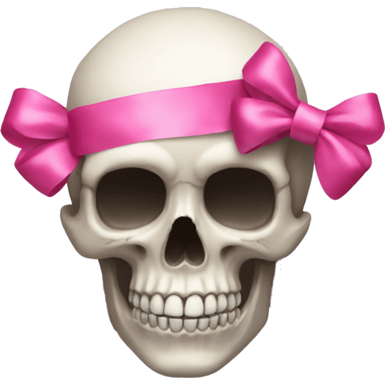 Skull pink ribbon emoji