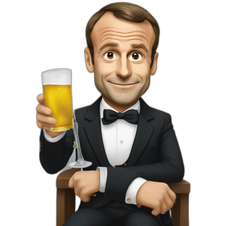 Drunk Emmanuel Macron emoji