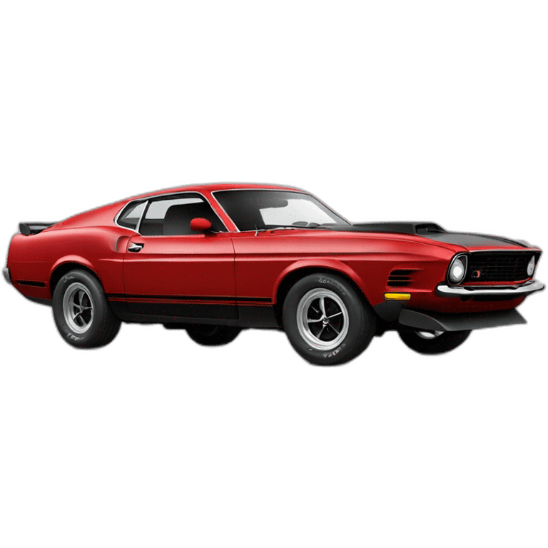 Red mustang mach 1 profil Left side emoji