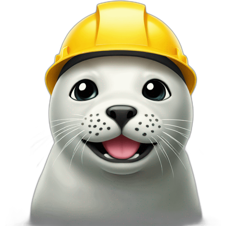 Seal with hard hat emoji