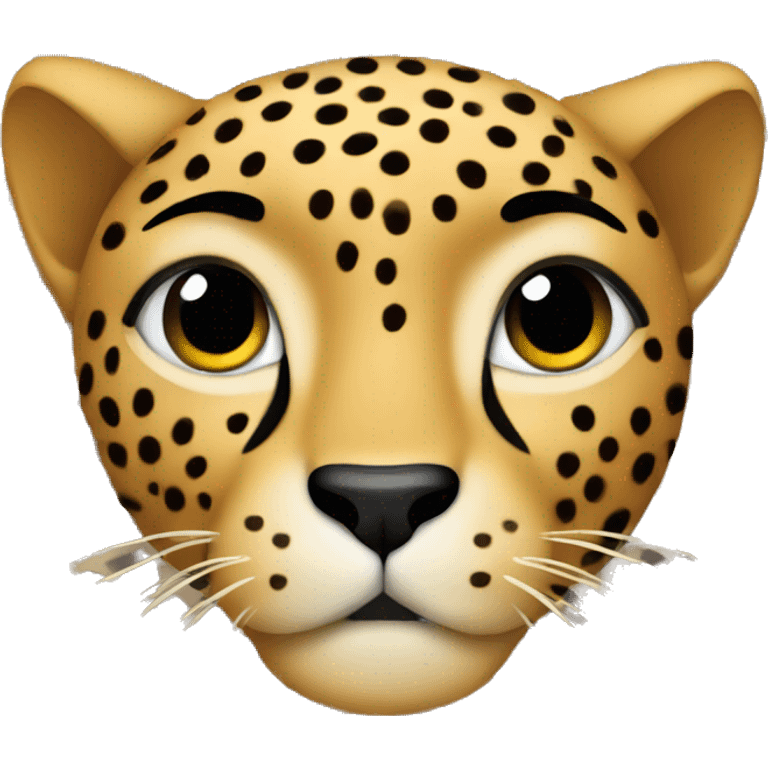 cheetah print on a star emoji