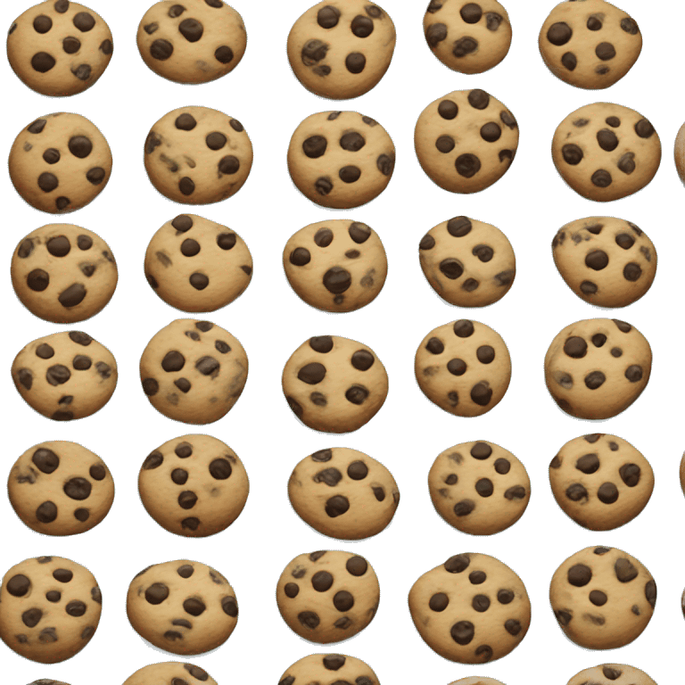 Blue chocolate chip cookies emoji