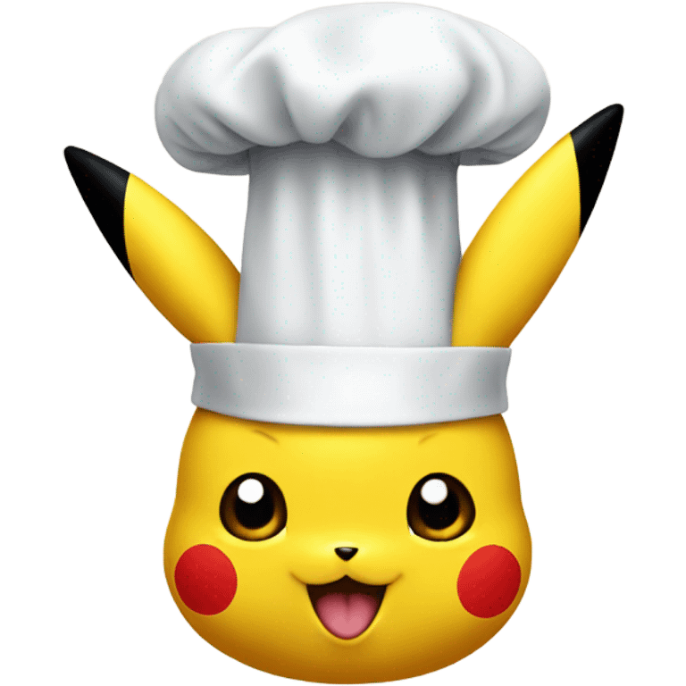 Pikachu with chef hat emoji