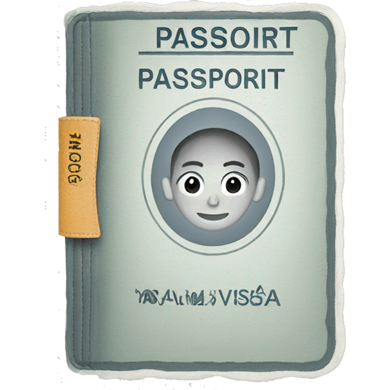 Passport with visa  emoji