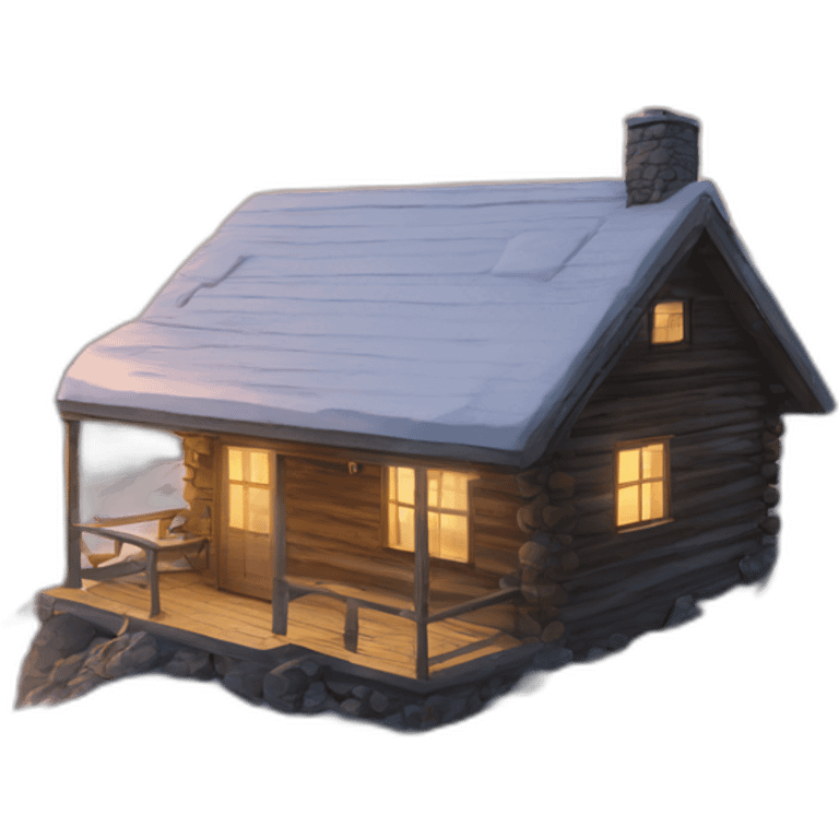 cabin on top of nesbyen mountain emoji