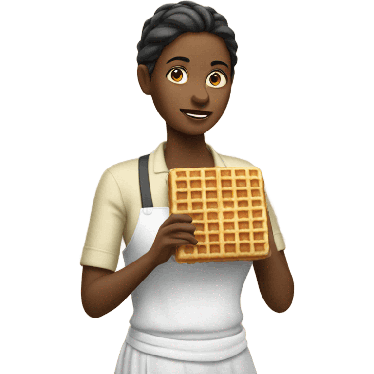 Women with a Waffel  emoji