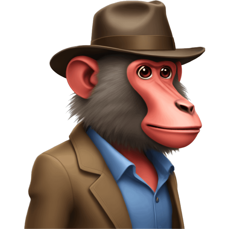 red butt baboon with a fedora emoji