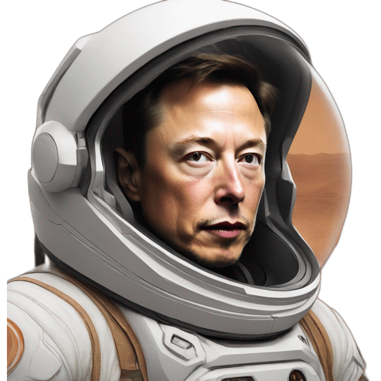 Elon musk in Mars emoji