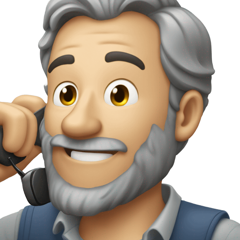 Pocket dial laugh bearded man emoji