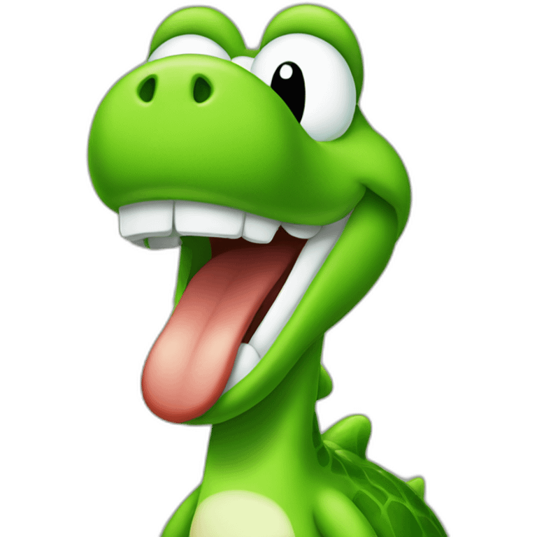 Yoshi + tongue emoji