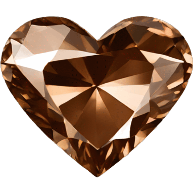 Heart shaped 56-carat brown diamond emoji