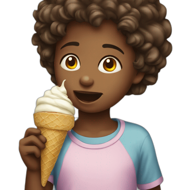 Child eating ice cream  emoji