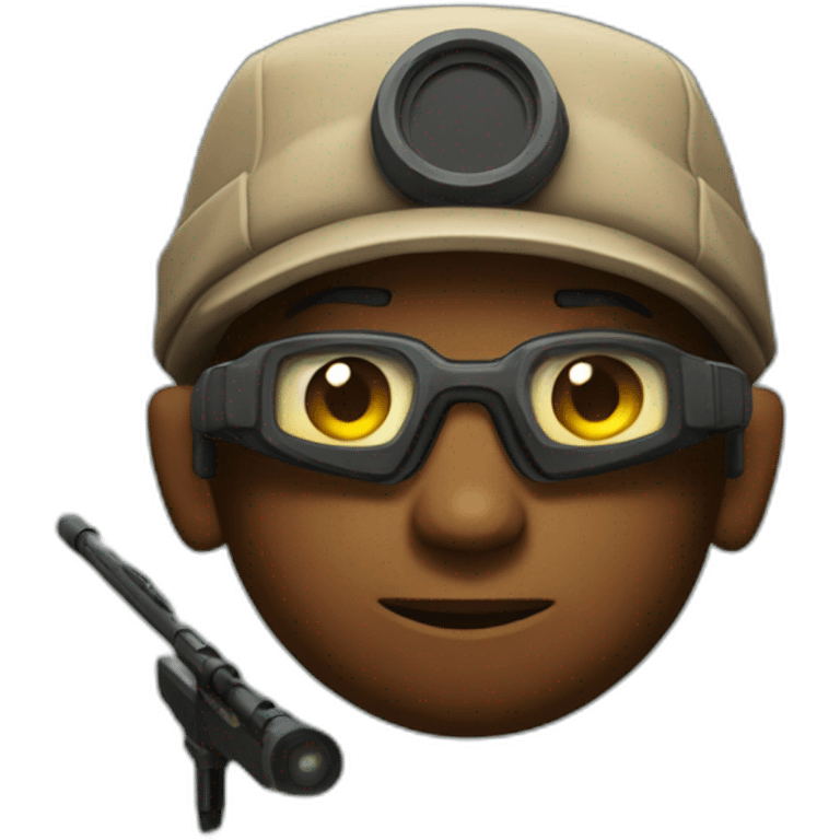 Sniper from Team Fortress 2 wearing Apple Vision Pro emoji