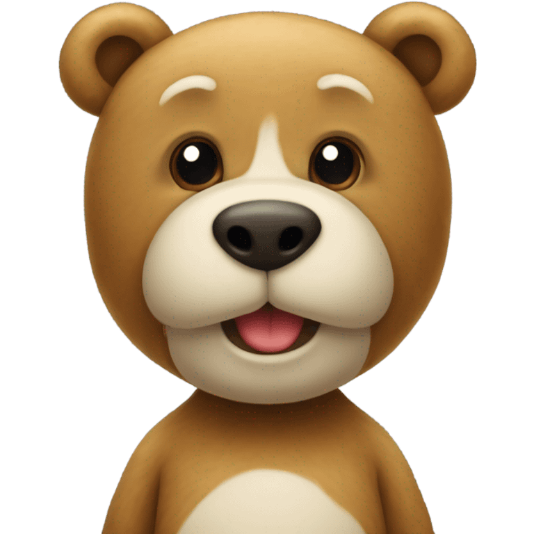 Nounours avec un noeud autour du cou emoji