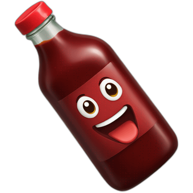 Dark Ketchup Bottle emoji