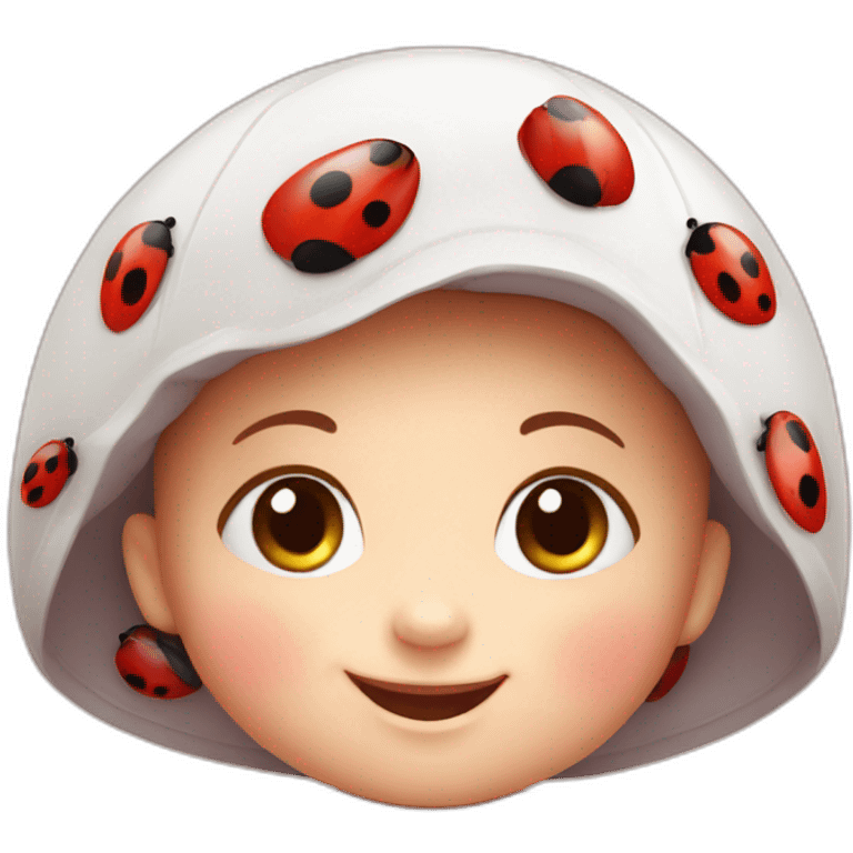 cute happy baby ladybird emoji