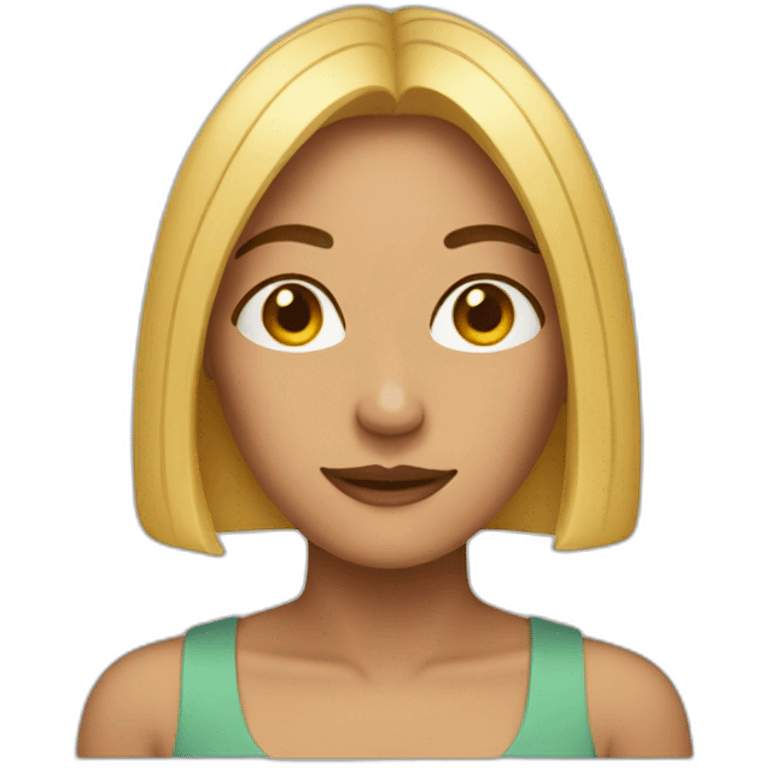 Women with big bob emoji