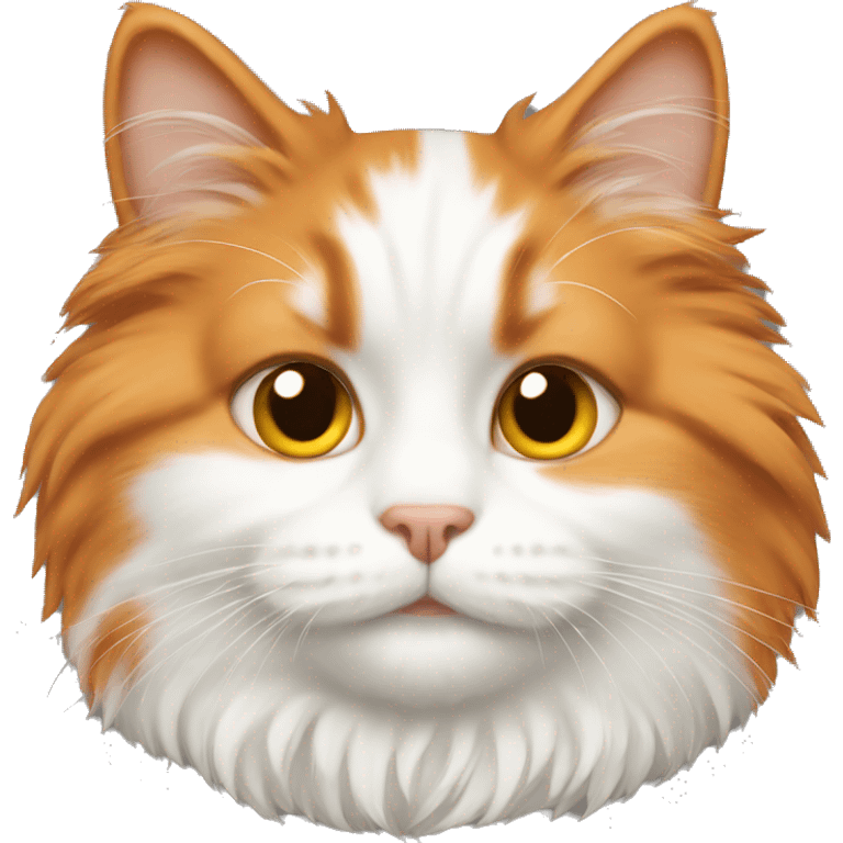 Orange and white fluffy cat emoji